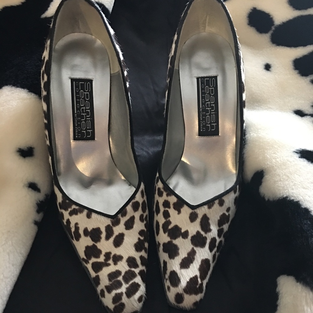 COPY - Spanish Leather pony hair pumps